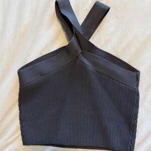 Aritzia Babaton Sculpt Knit Criss Cross Cropped Tank